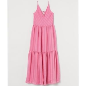 H&M Sleeveless V-Neck Back-Tie Maxi Dress sz Large